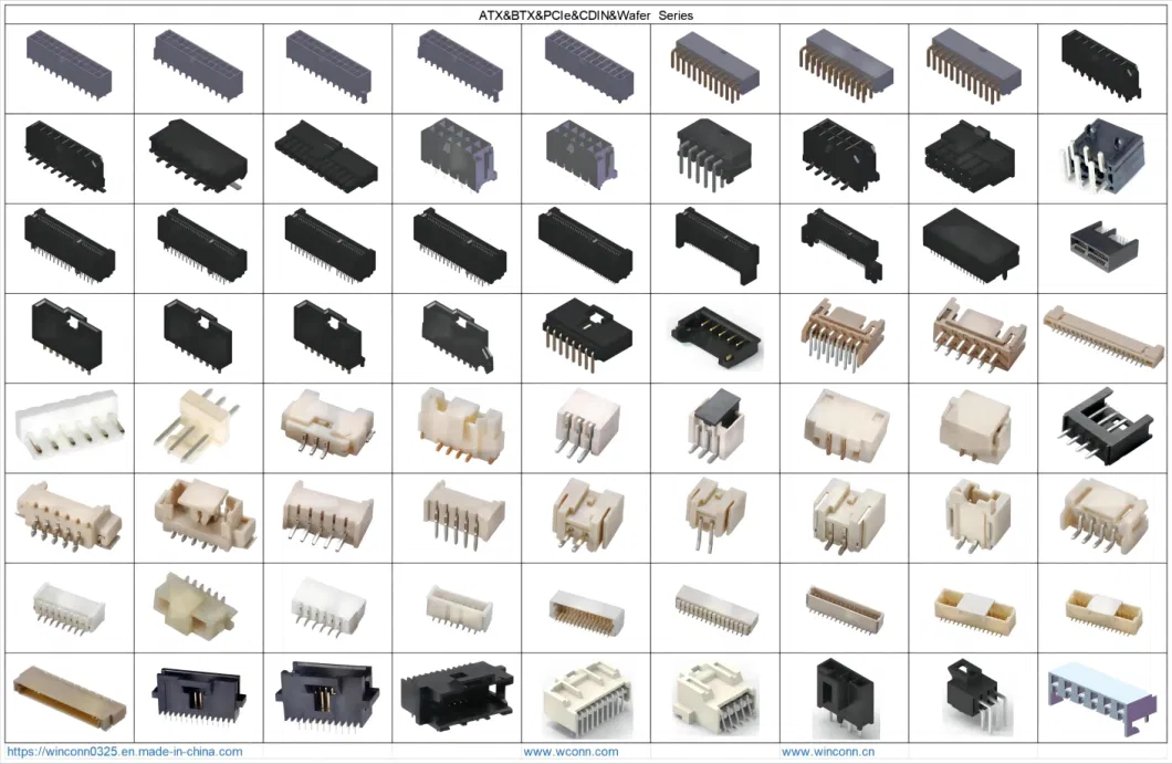 Pin Header Box Female Header;ATX;Btx;FPC;FFC;Lvds;IC Socket;RJ45;USB;1394;DIN;HDMI;Pcie;SATA;Wtb;Btb;Wtw;RF;D-SUB;DVI;Ngff;M2;SIM;Battery;Pogo Pin Connector